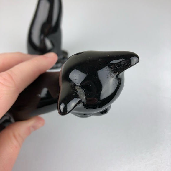VTG Set of 2 MCM 6" Tall Black Cat Figurines Moder - Picture 6 of 10